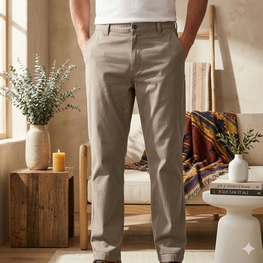 Carhartt Rigby Canvas Dungaree Pants Mens 42x32 Tan Relaxed Workwear